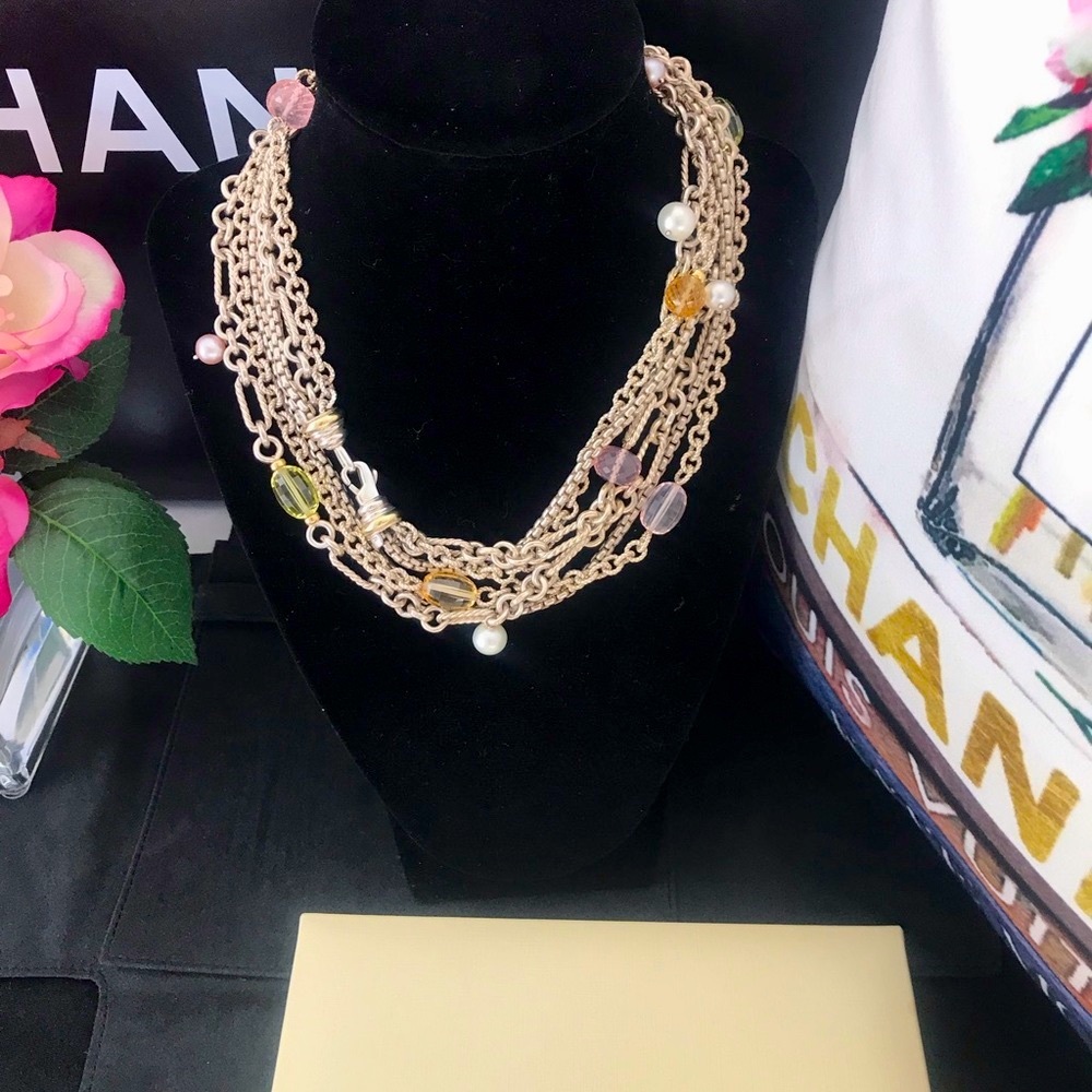 David Yurman Necklace Lemon Quartz & Pearl